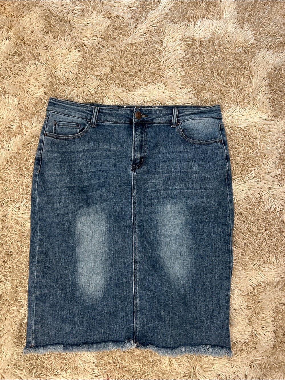 Women’s Inherit  Denim Jean Modest MIDI Skirt 13/14